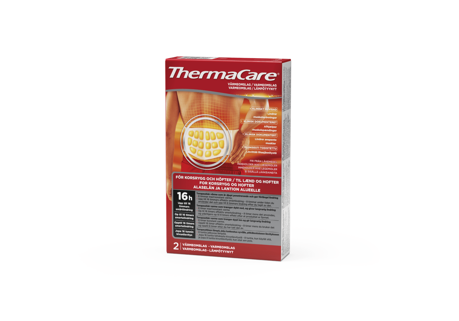 ThermaCare Värmedyna för korsryggen 2 st