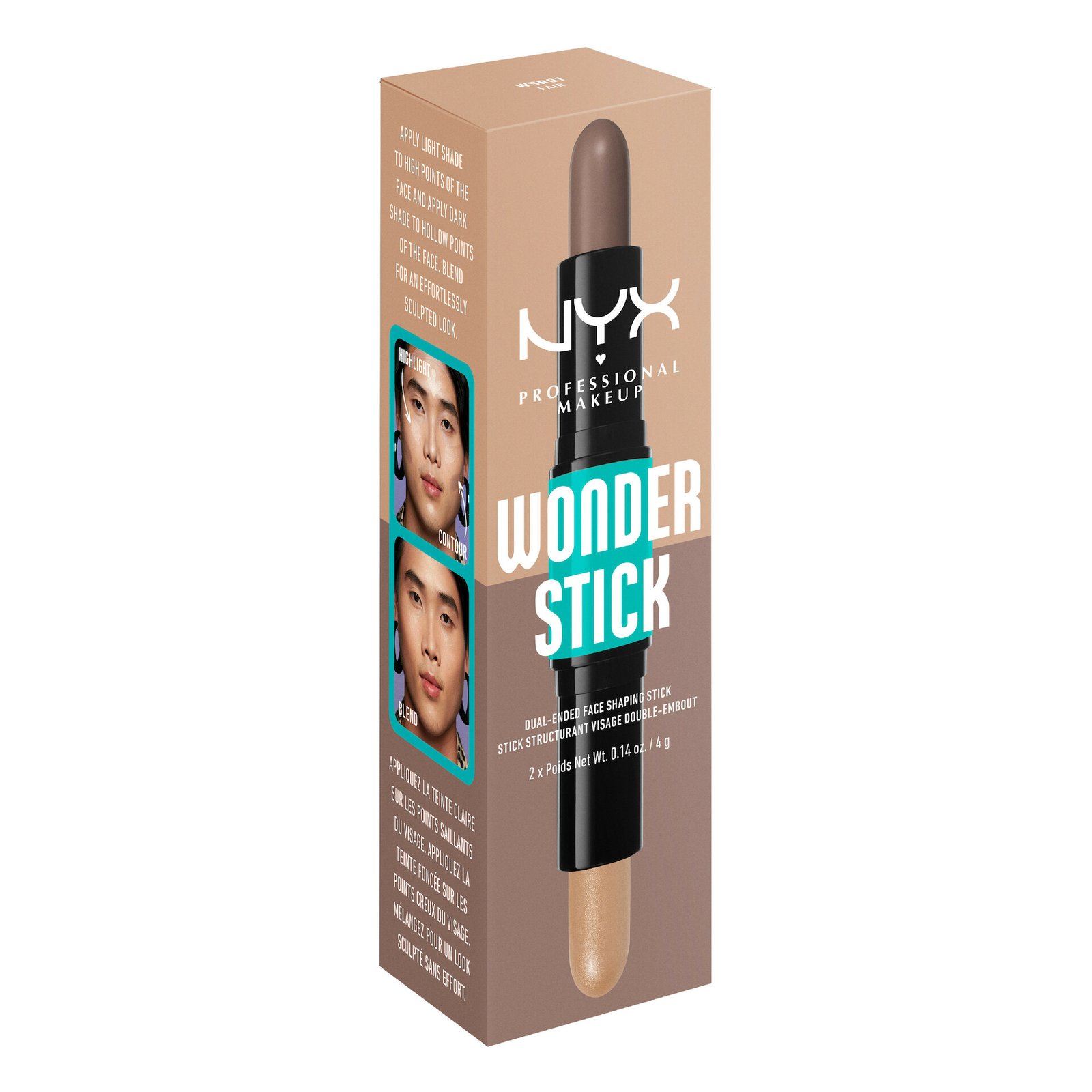 NYX Professional Makeup Wonder Stick Dual-Ended Face Shaping Stick 1 Fair 1 st