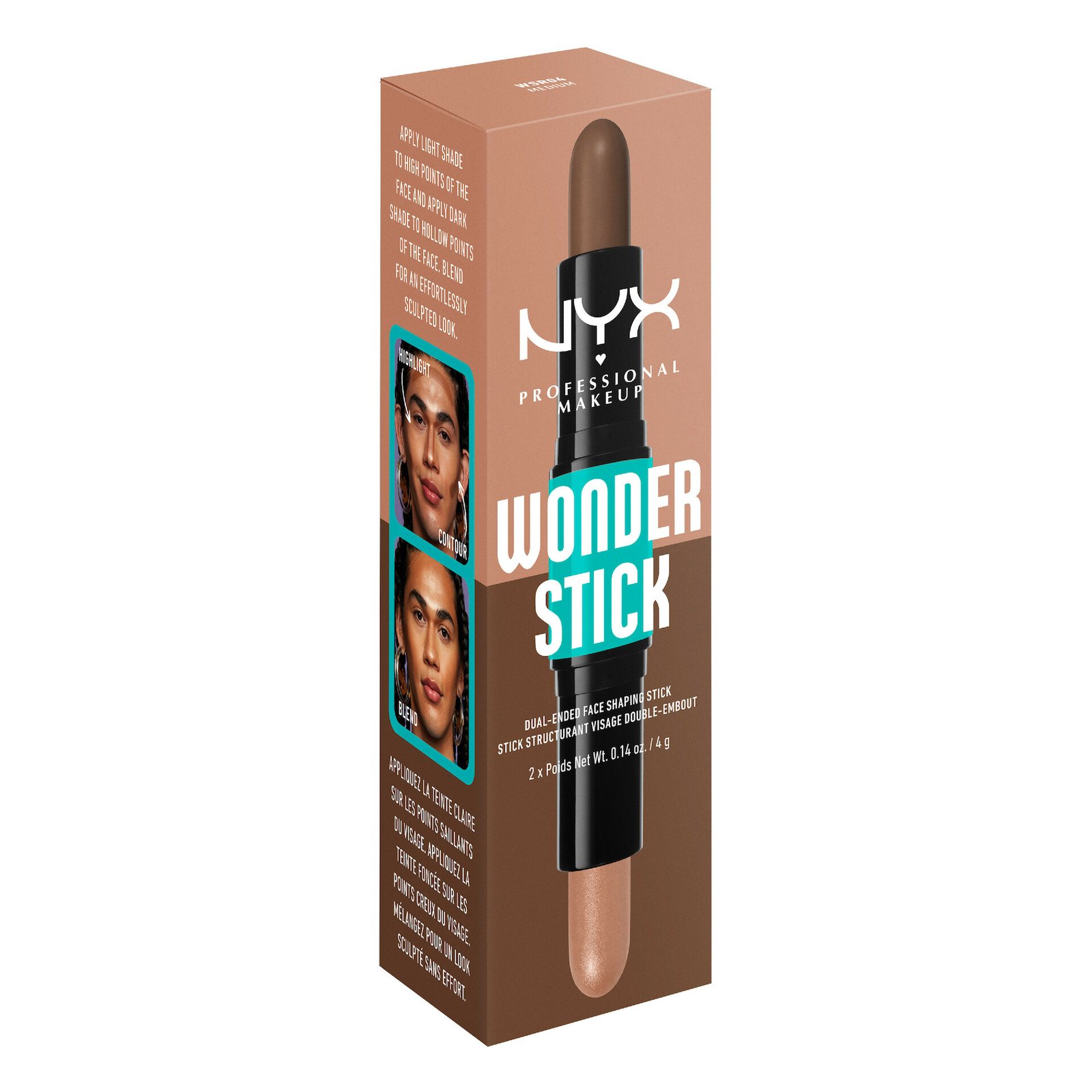 NYX Professional Makeup Wonder Stick Dual-Ended Face Shaping Stick 4 Medium 1 st