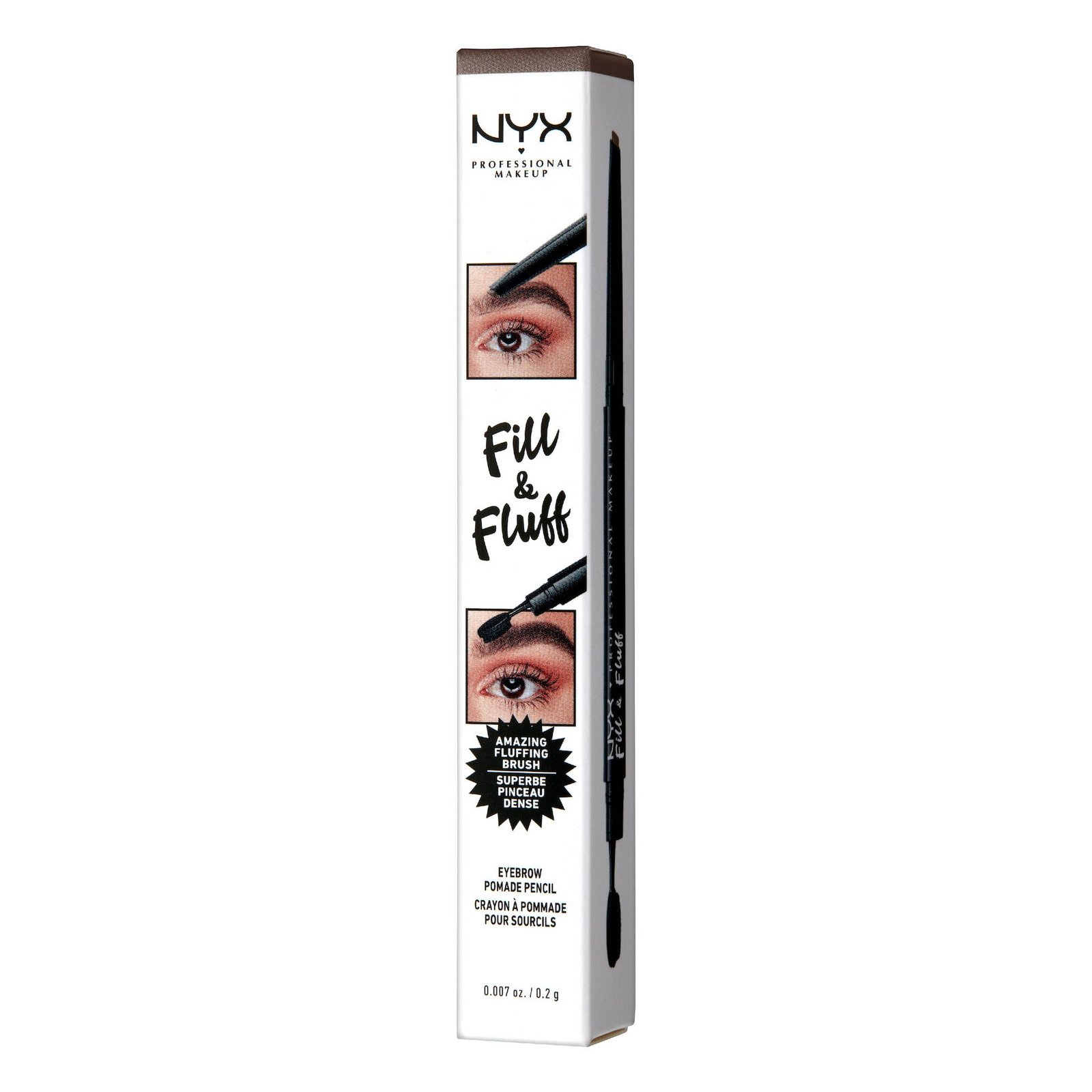 NYX Professional Makeup Fill & Fluff Eyebrow Pomade Pencil 4 Chocolate 0,2g