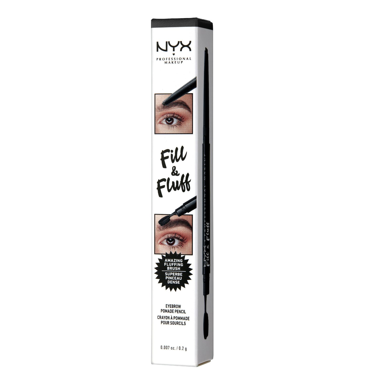NYX Professional Makeup Fill & Fluff Eyebrow Pomade Pencil 8 Black 0,2g
