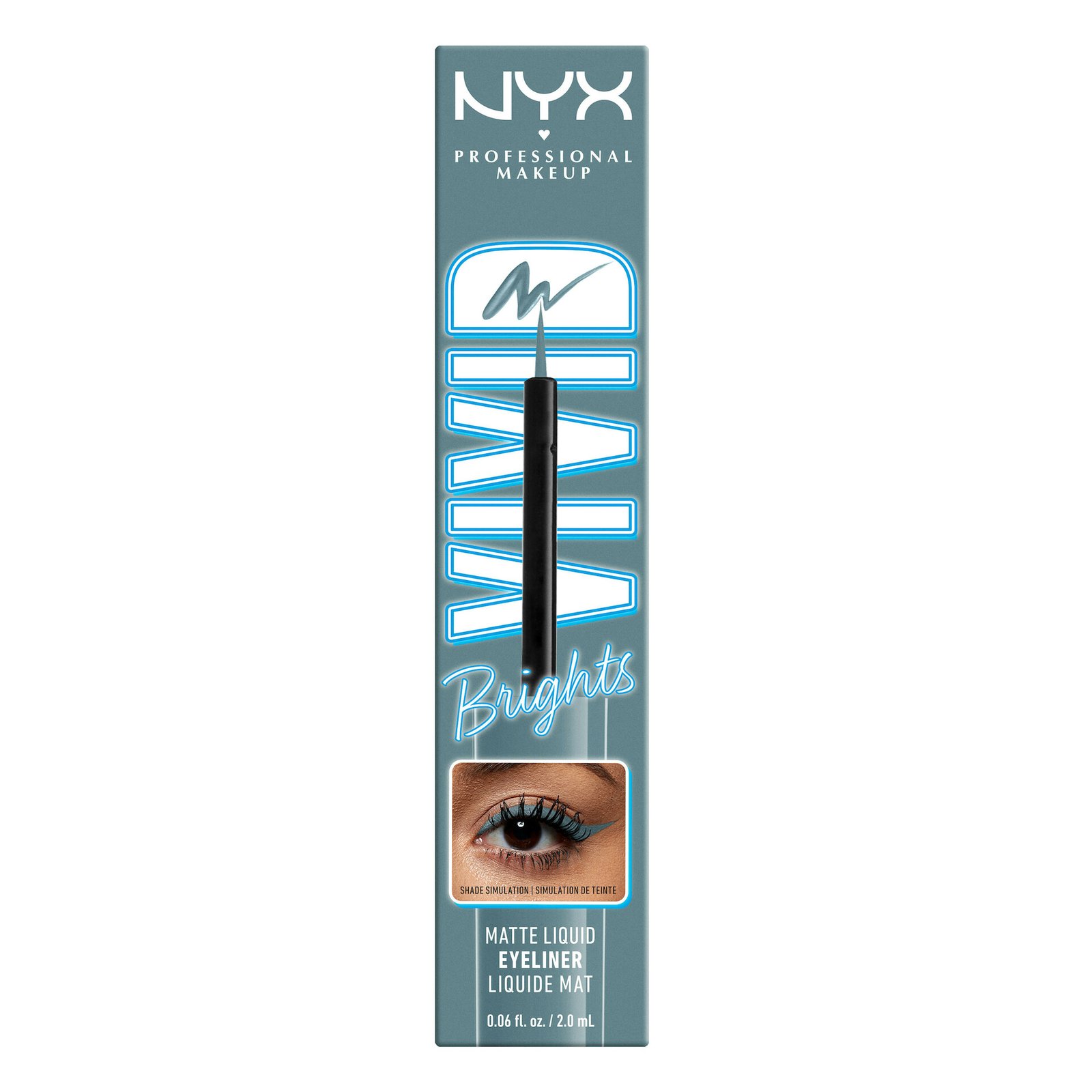 NYX Professional Makeup Vivid Bright Liquid Liner 01 Cyan Simp 2 ml
