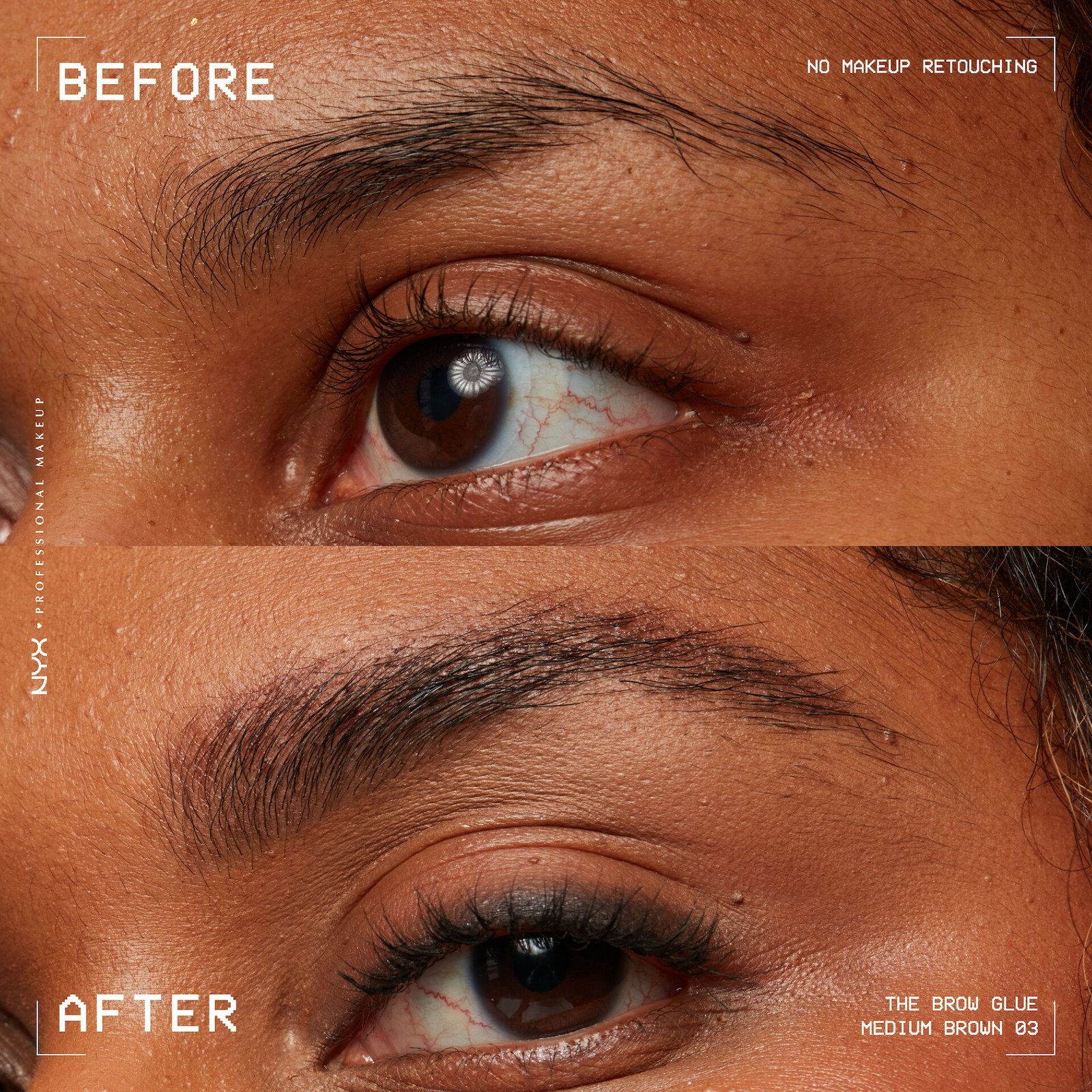 NYX Professional Makeup The Brow Glue Instant Styler 3 Medium Brown 5g