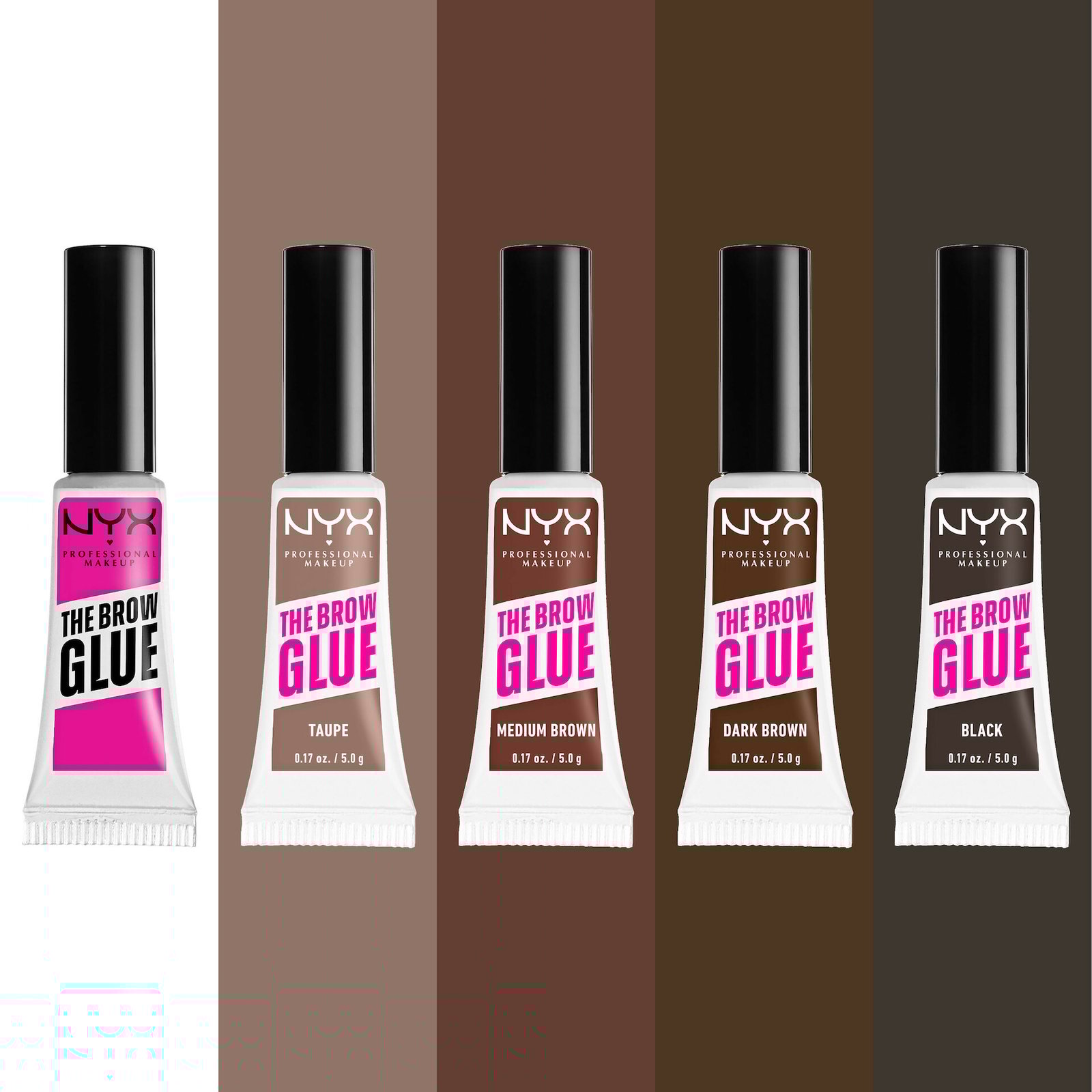 NYX Professional Makeup The Brow Glue Instant Styler 3 Medium Brown 5g