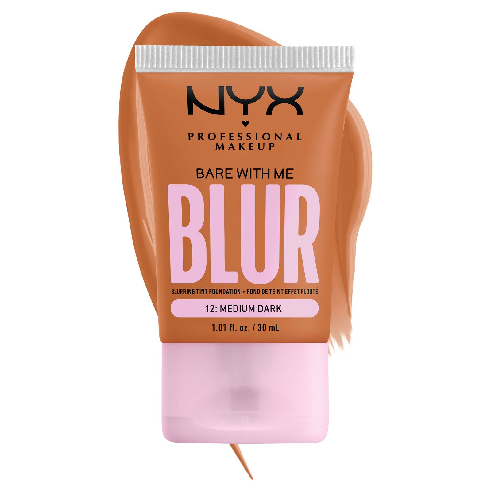 NYX Professional Makeup Bare With Me Blur Tint Foundation 12 Medium Dark 30 ml