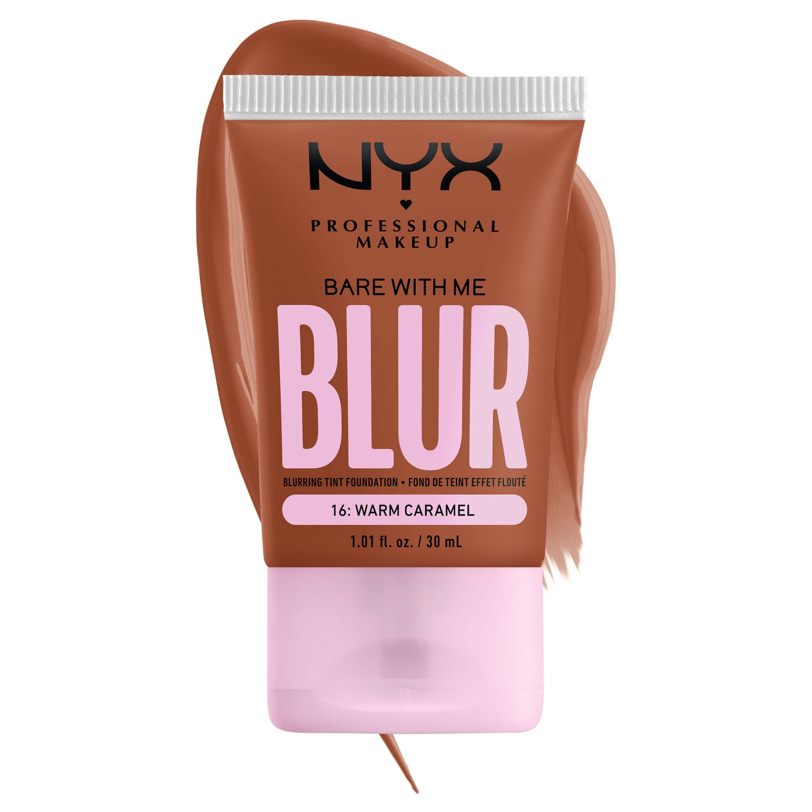 NYX Professional Makeup Bare With Me Blur Tint Foundation 16 Warm Caramel 30 ml