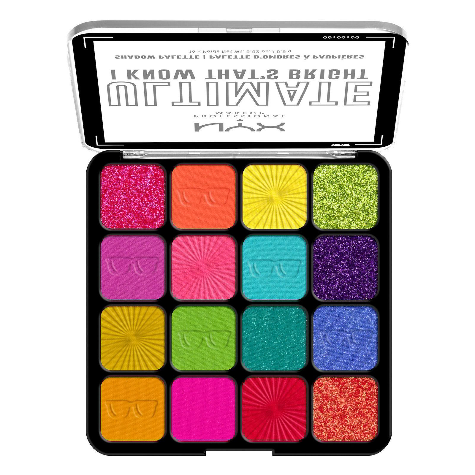 NYX Professional Makeup Ultimate Color Palette 16-Pan 04W I Know thats Bright 1 st