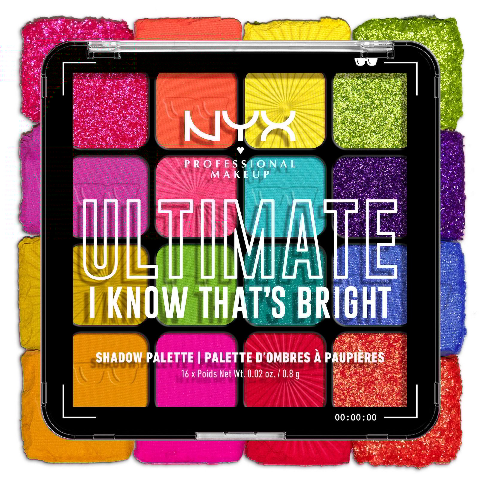 NYX Professional Makeup Ultimate Color Palette 16-Pan 04W I Know thats Bright 1 st