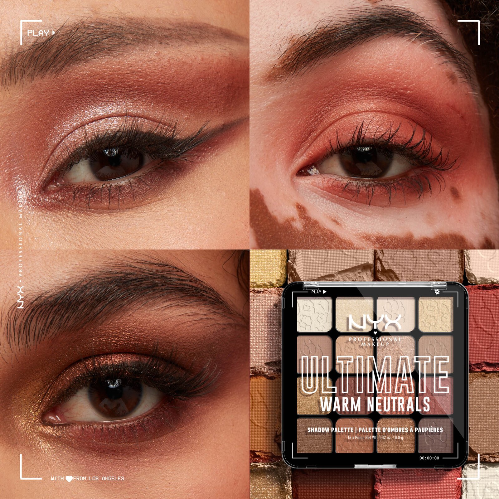 NYX Professional Makeup Ultimate Color Palette 16-Pan 05W Warm Neutrals 1 st