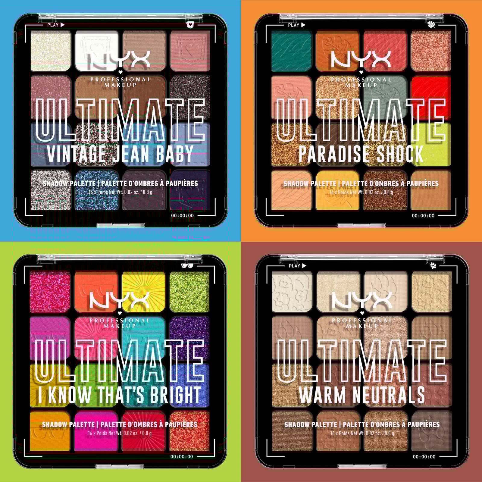 NYX Professional Makeup Ultimate Color Palette 16-Pan 05W Warm Neutrals 1 st