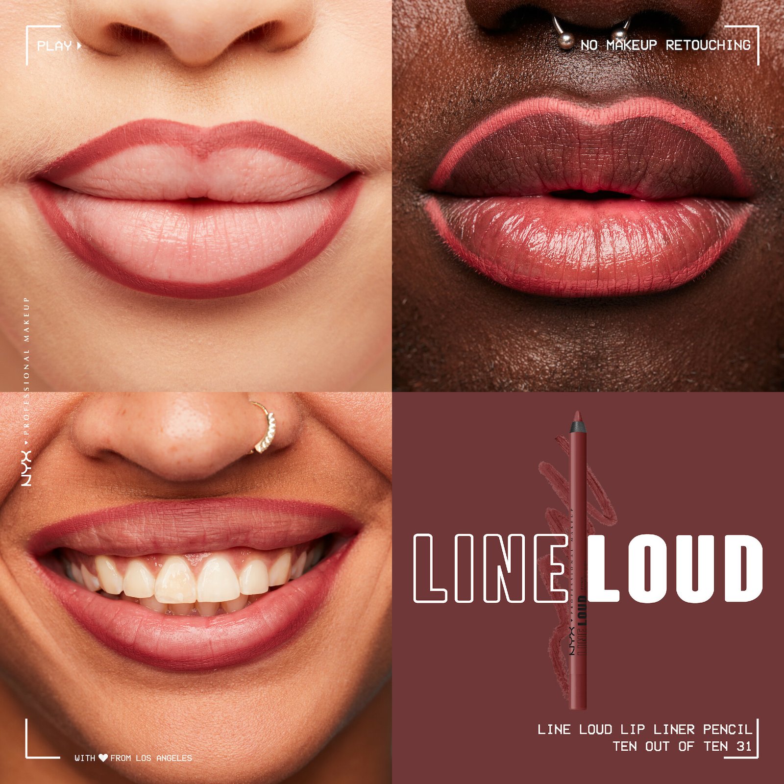 NYX Professional Makeup Line Loud Lip Pencil 31 Ten Out Of Ten 1,2g
