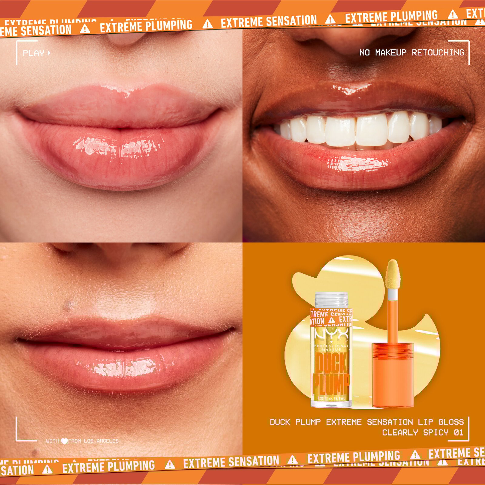 NYX Professional Makeup Duck Plump Lip Lacquer 01 Clearly Spicy 7 ml