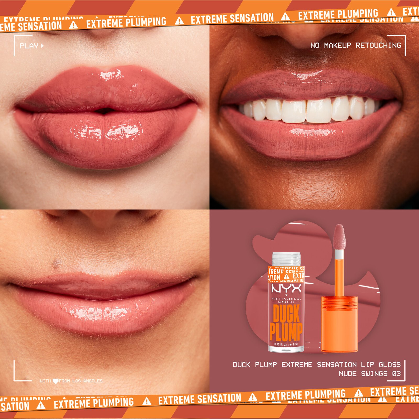 NYX Professional Makeup Duck Plump Lip Lacquer 03 Nude Swings 7 ml