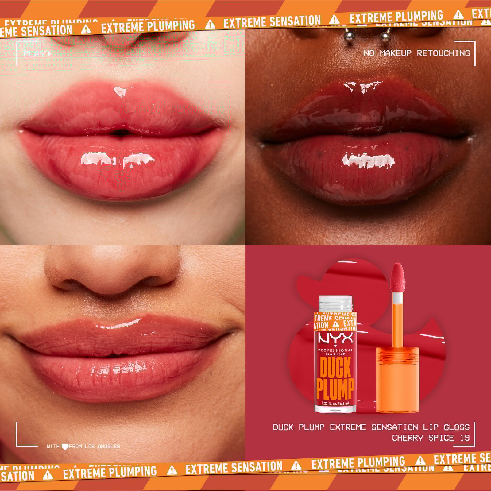 NYX Professional Makeup Duck Plump Lip Lacquer 19 Cherry Spice 7 ml
