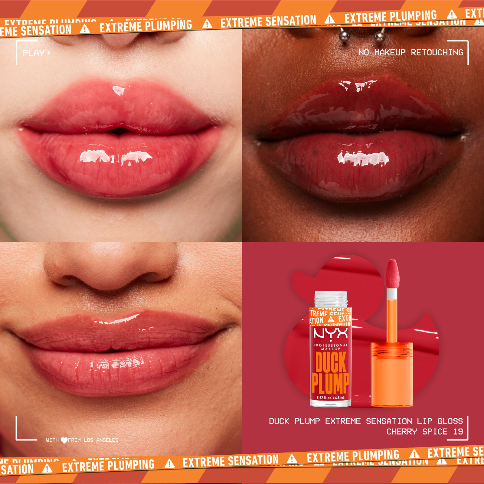 NYX Professional Makeup Duck Plump Lip Lacquer 19 Cherry Spice 7 ml