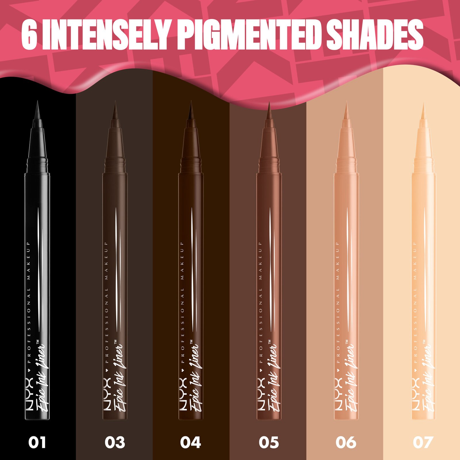 NYX Professional Makeup Epic Ink Waterproof Liquid Eyeliner 03 Dark Chocolate 1 ml