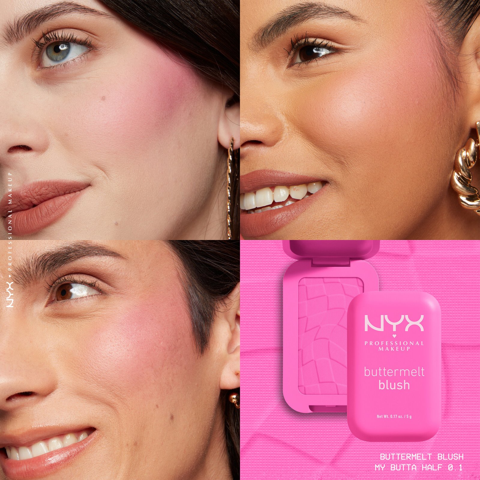 NYX Professional Makeup Buttermelt Blush 01 My Butta Half 5g