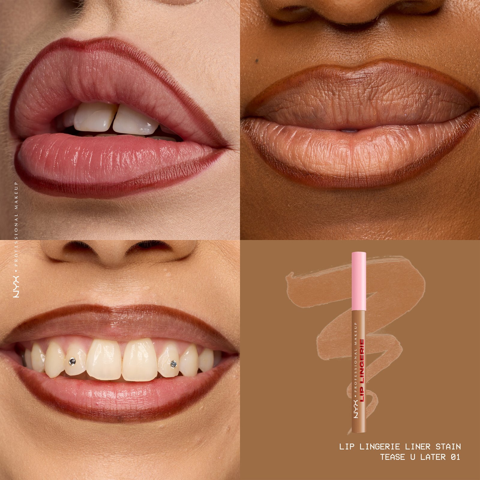 NYX Professional Makeup Lip Lingerie Liner Stain 01 tease U Later 1 ml