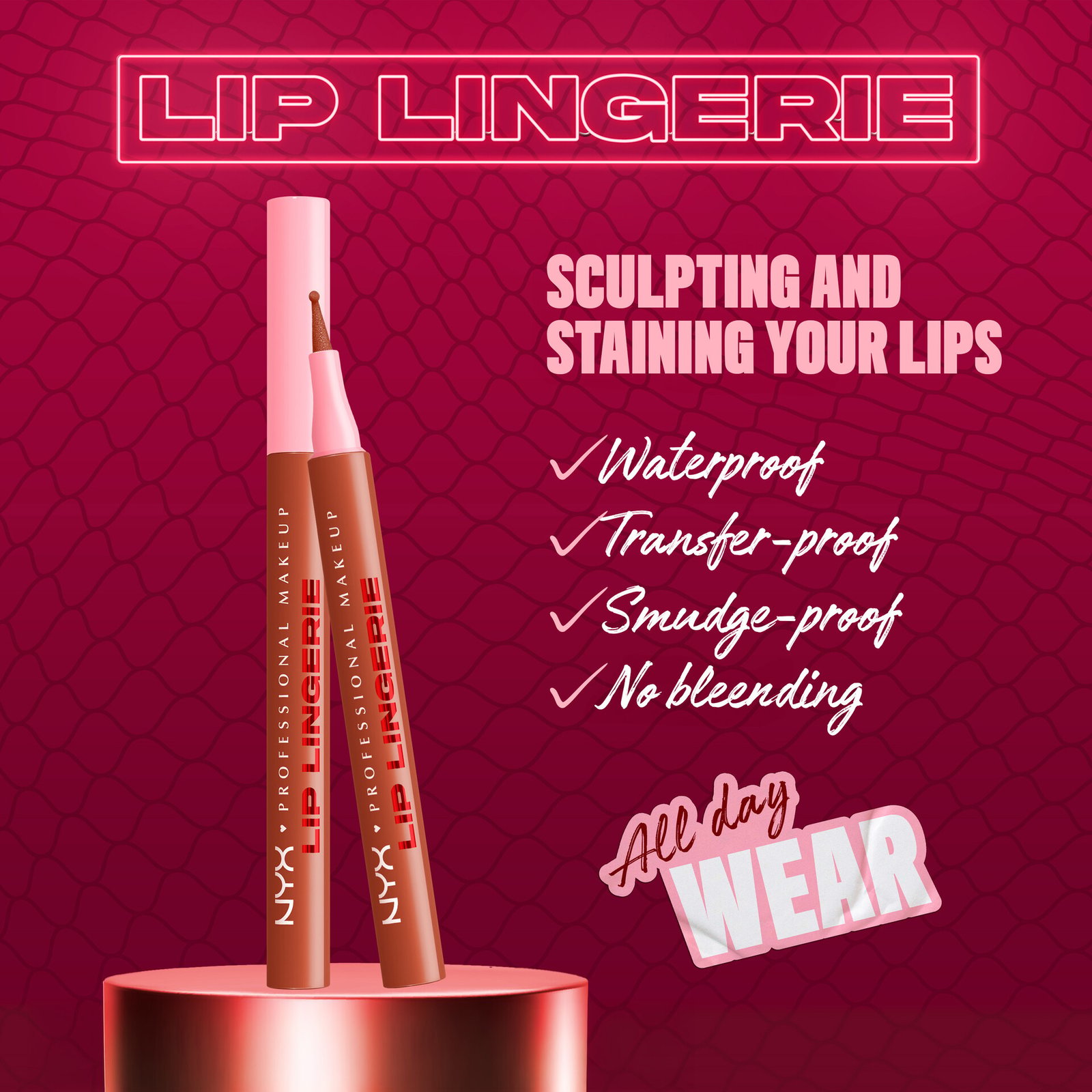 NYX Professional Makeup Lip Lingerie Liner Stain 02 Naughty Nude 1 ml
