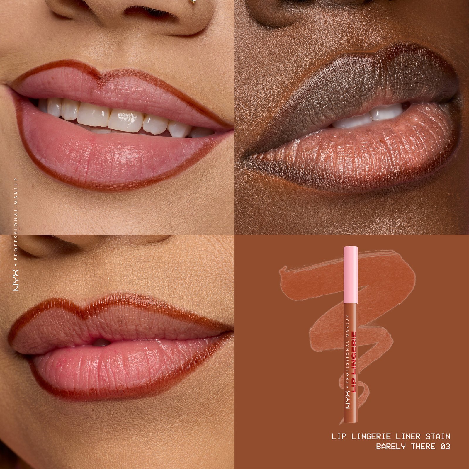NYX Professional Makeup Lip Lingerie Liner Stain 03 Barely There 1 ml