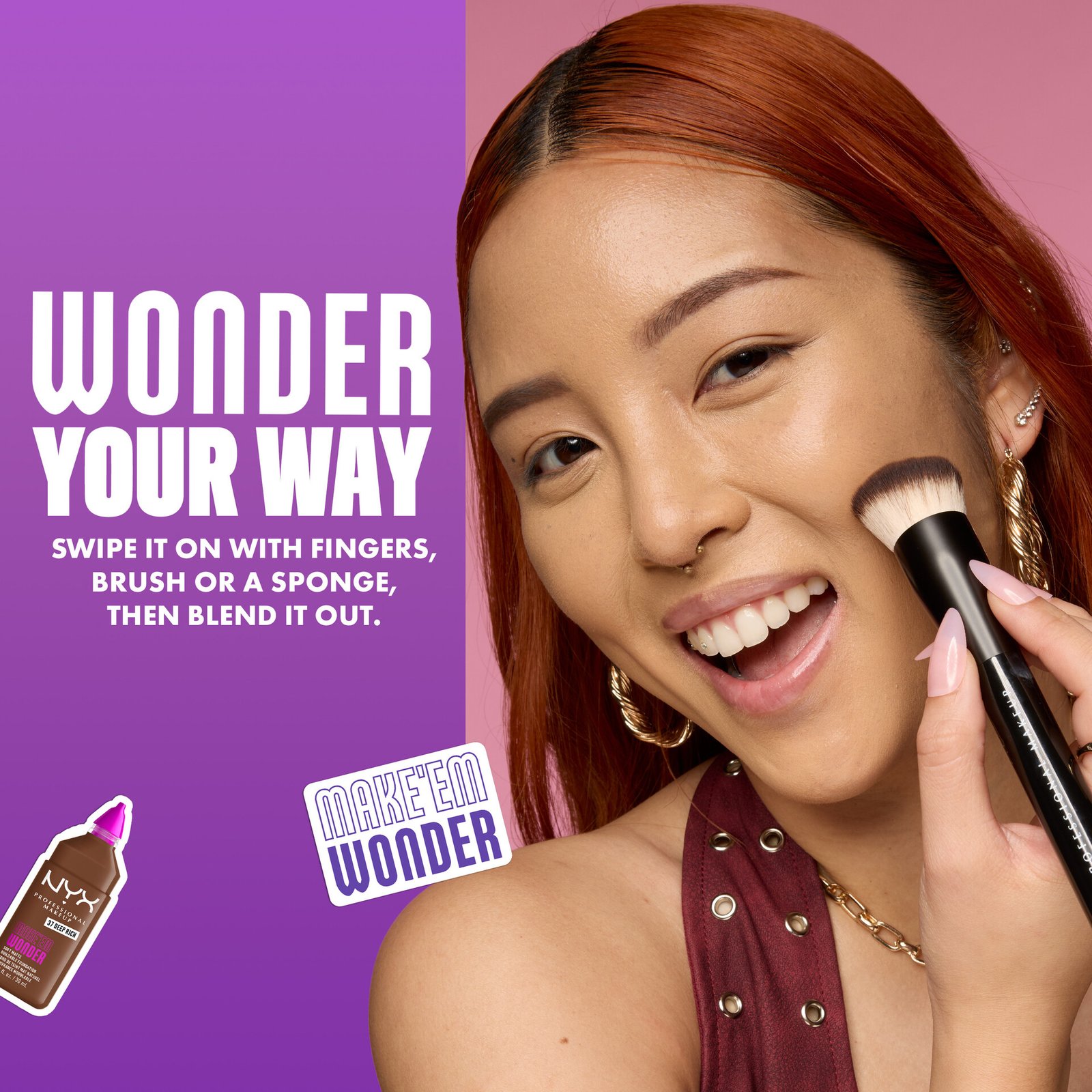 NYX Professional Makeup Make Em Wonder Foundation 06 Light 30 ml