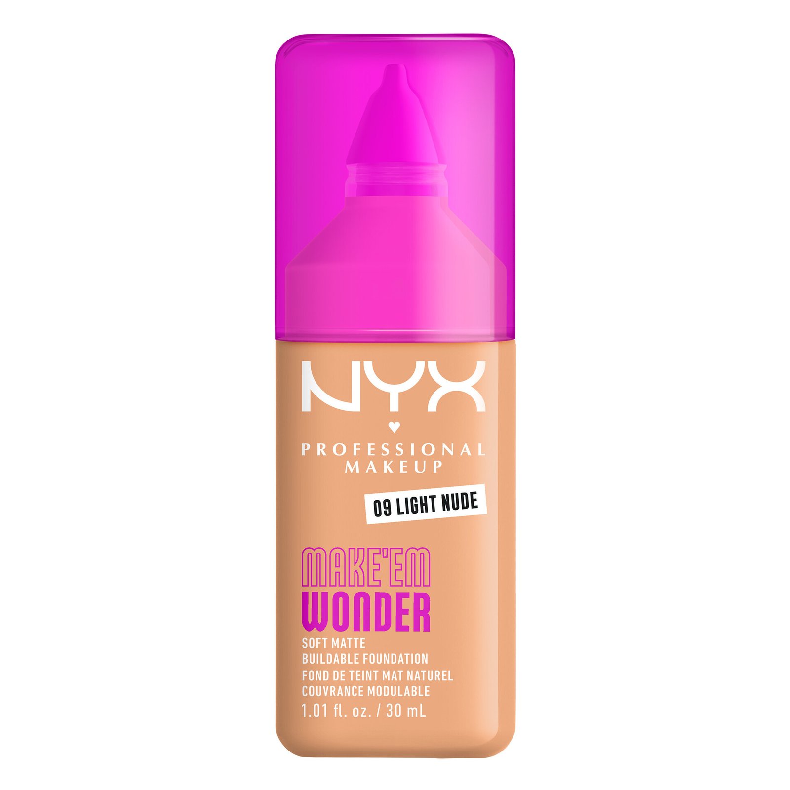 NYX Professional Makeup Make Em Wonder Foundation 09 Light Nude 30 ml