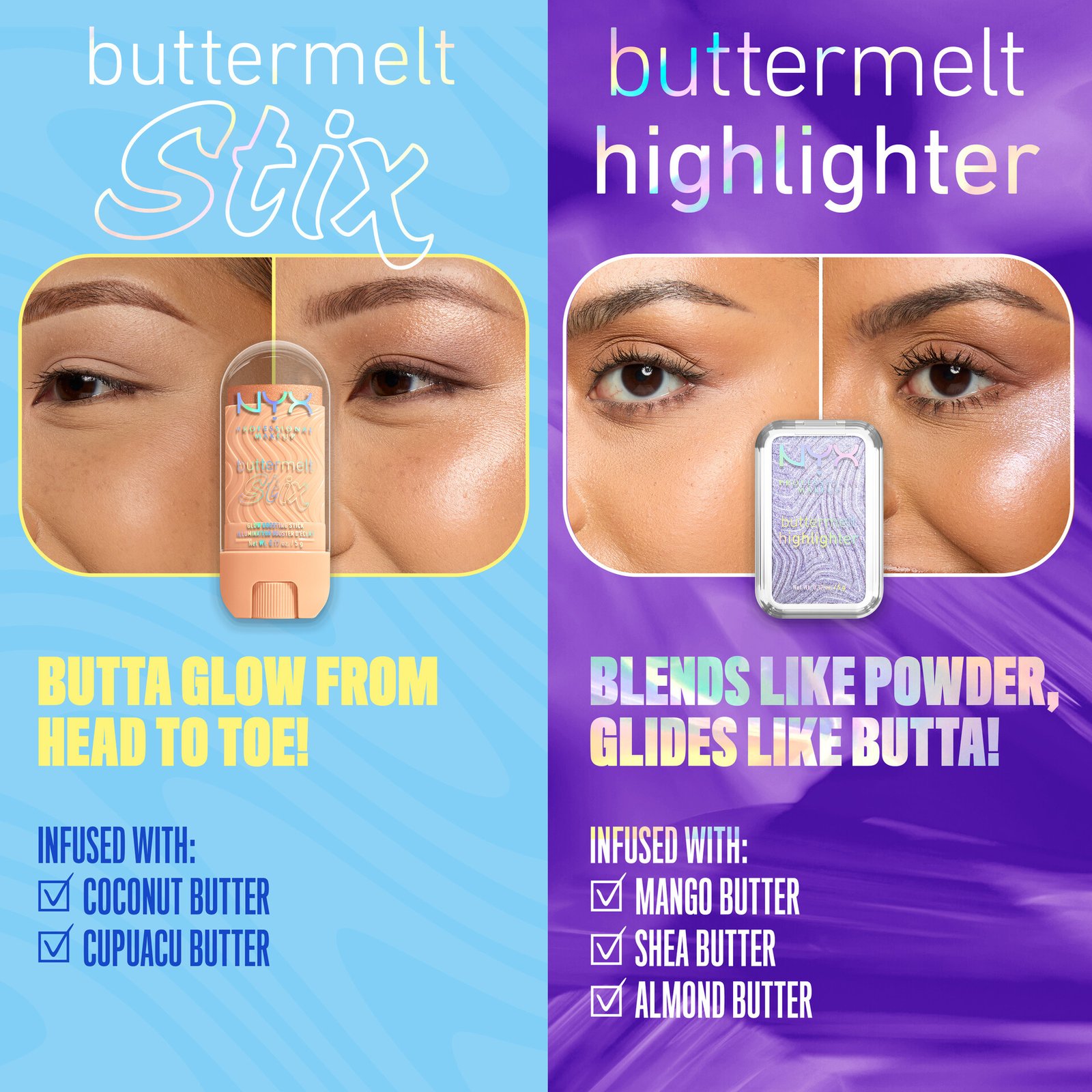 NYX Professional Makeup Buttermelt Glaze Highlighter Stix 01 Big Melt Energy 8 ml