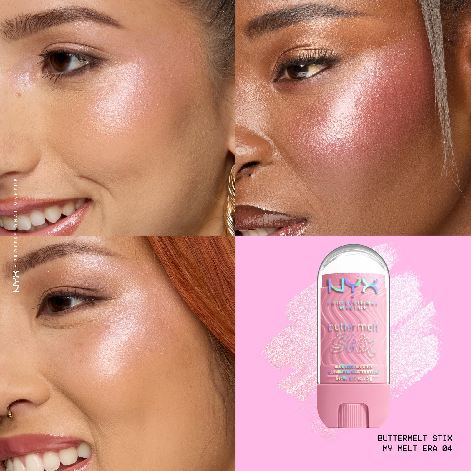 NYX Professional Makeup Buttermelt Glaze Highlighter Stix 04 My Melt Era 8 ml