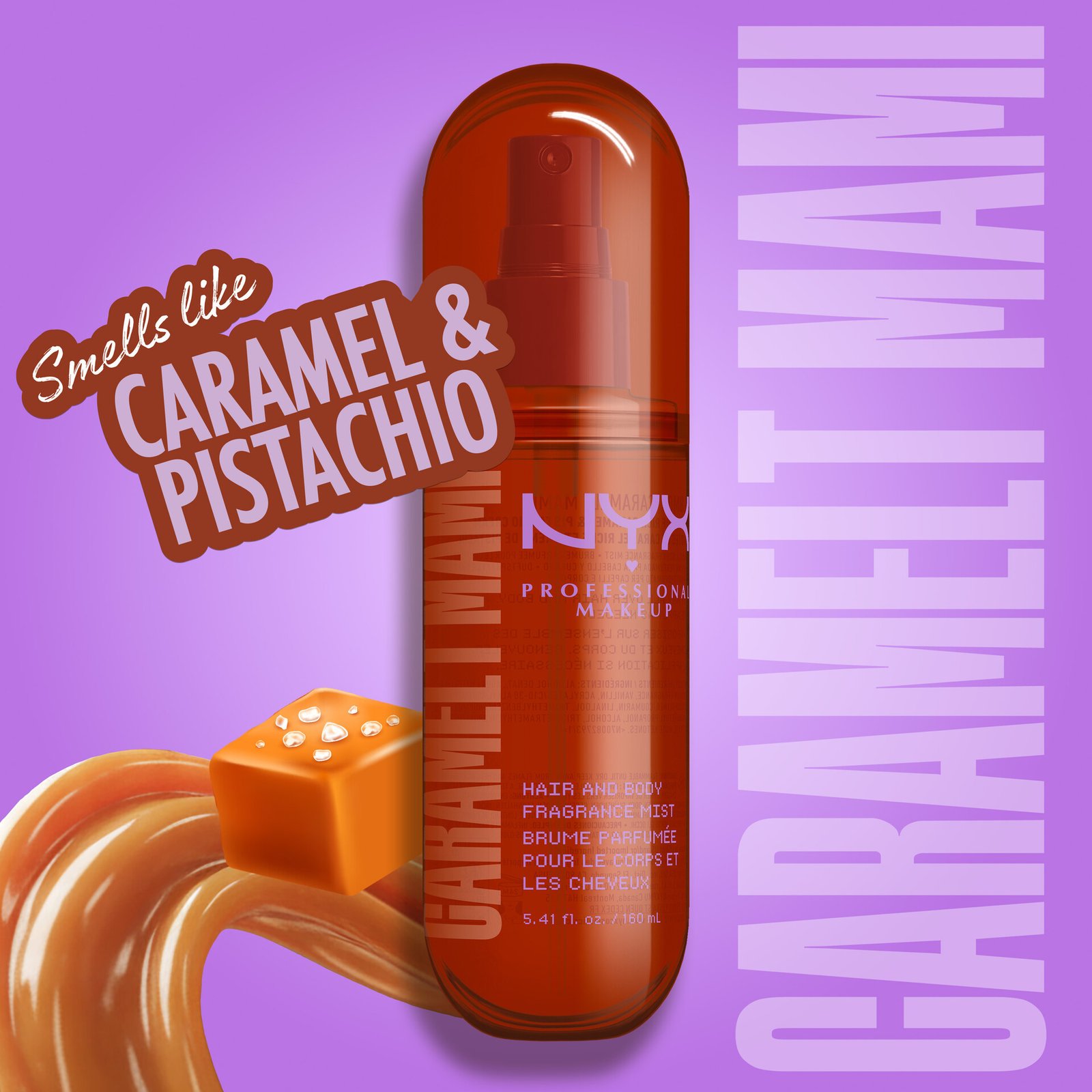 NYX Professional Makeup Fat Oil Body Fragrance Mist  Caramelt Mami 80 ml