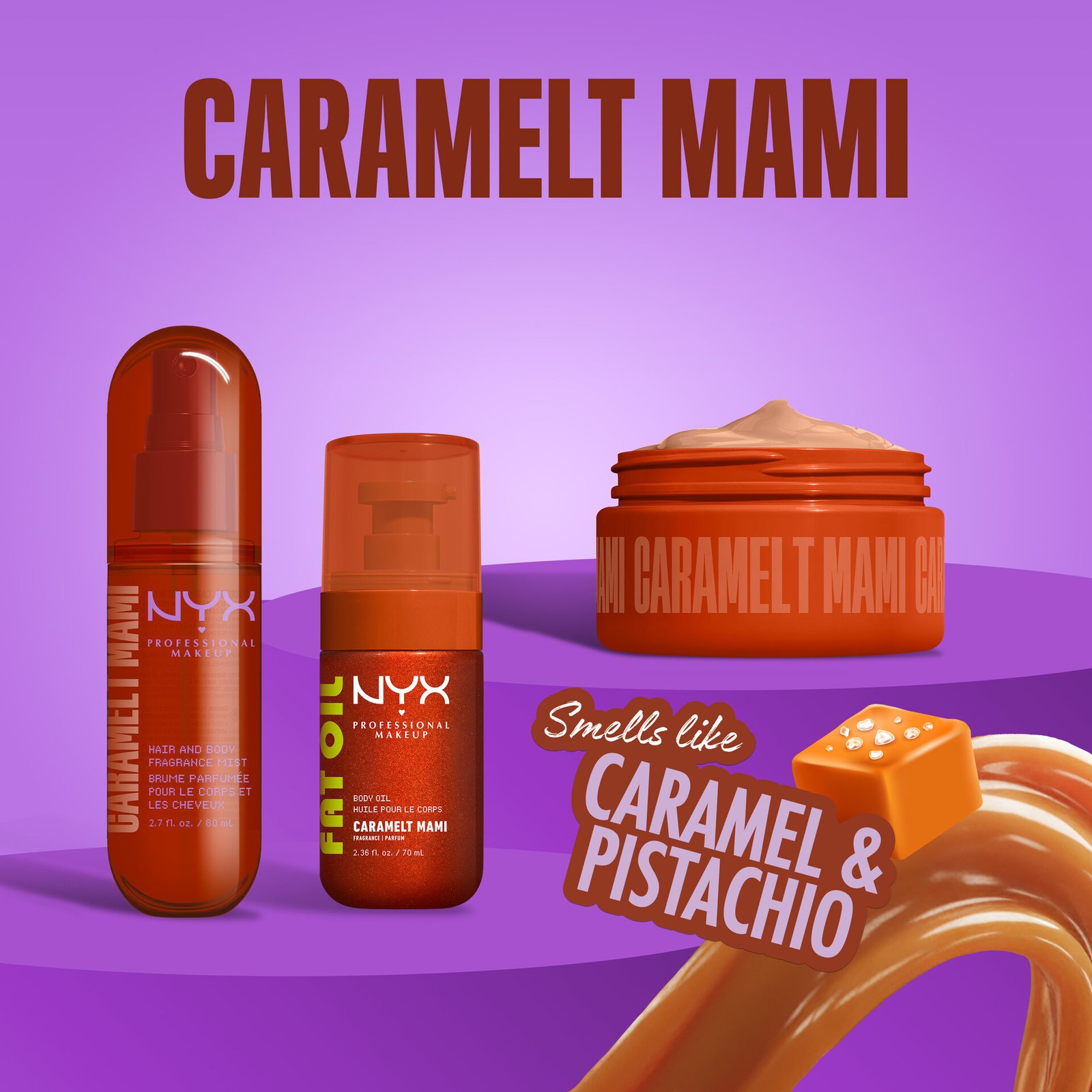 NYX Professional Makeup Fat Oil Body Oil Caramelt Mami 70 ml
