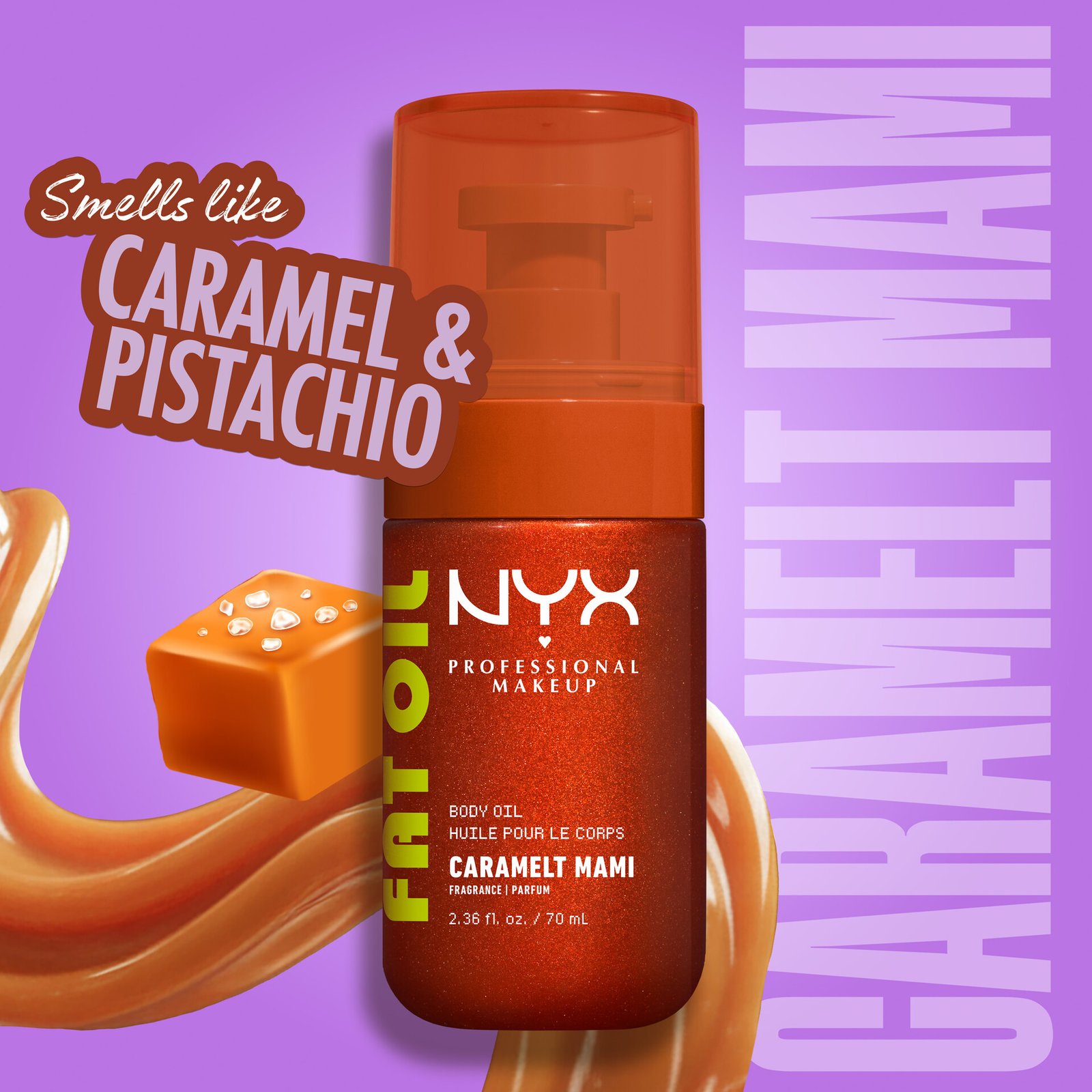 NYX Professional Makeup Fat Oil Body Oil Caramelt Mami 70 ml