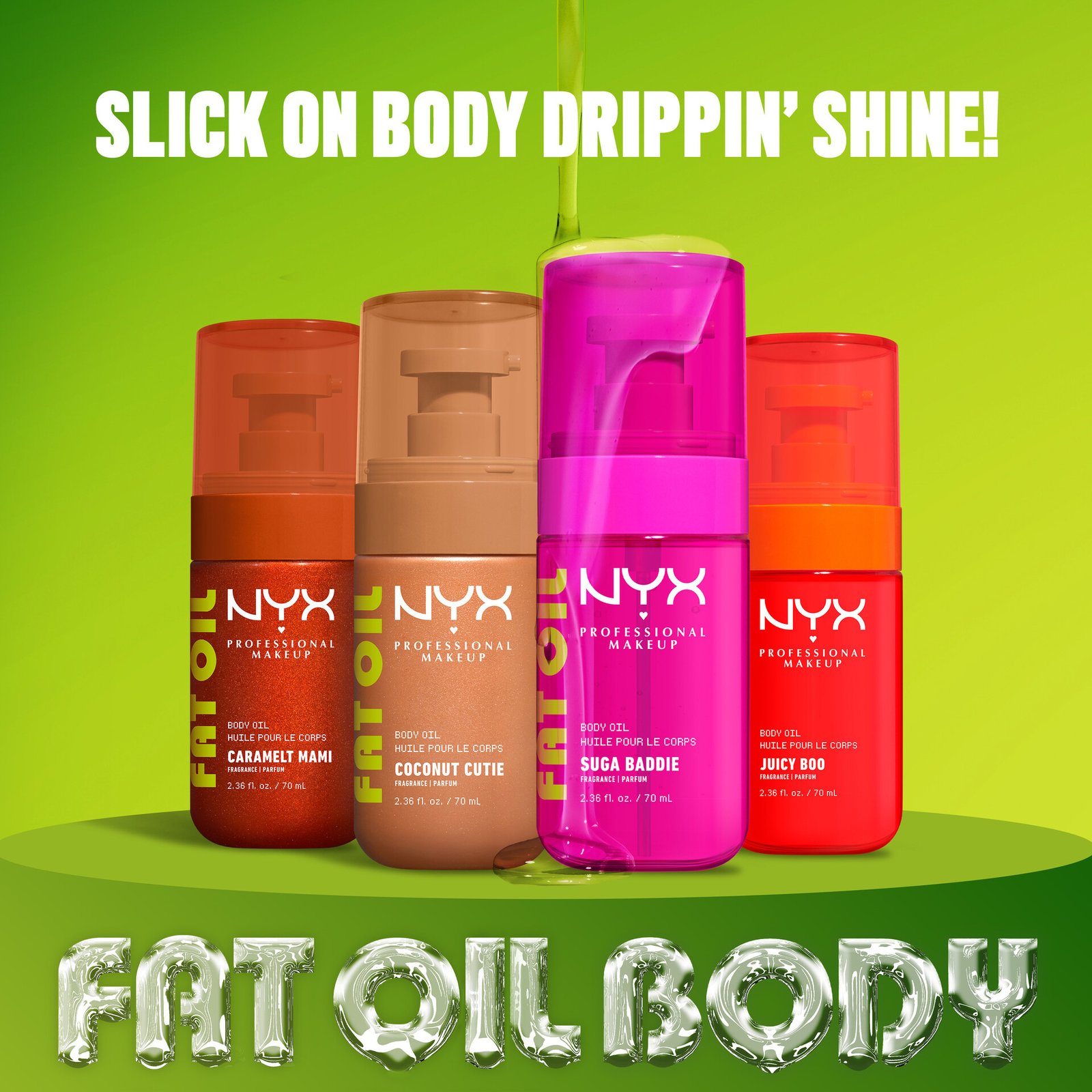 NYX Professional Makeup Fat Oil Body Oil Caramelt Mami 70 ml