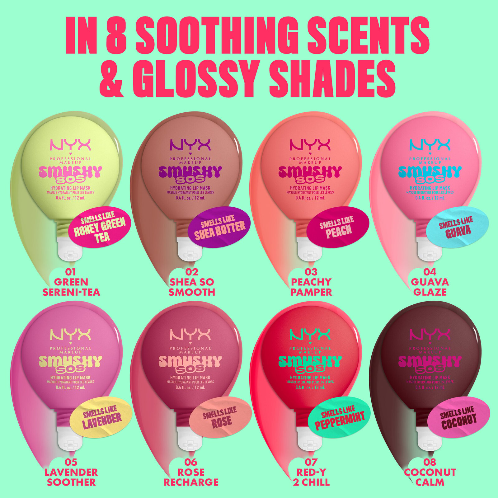 NYX Professional Makeup Smushy SOS Hydrating Lip Mask 01 Green Sereni-tea