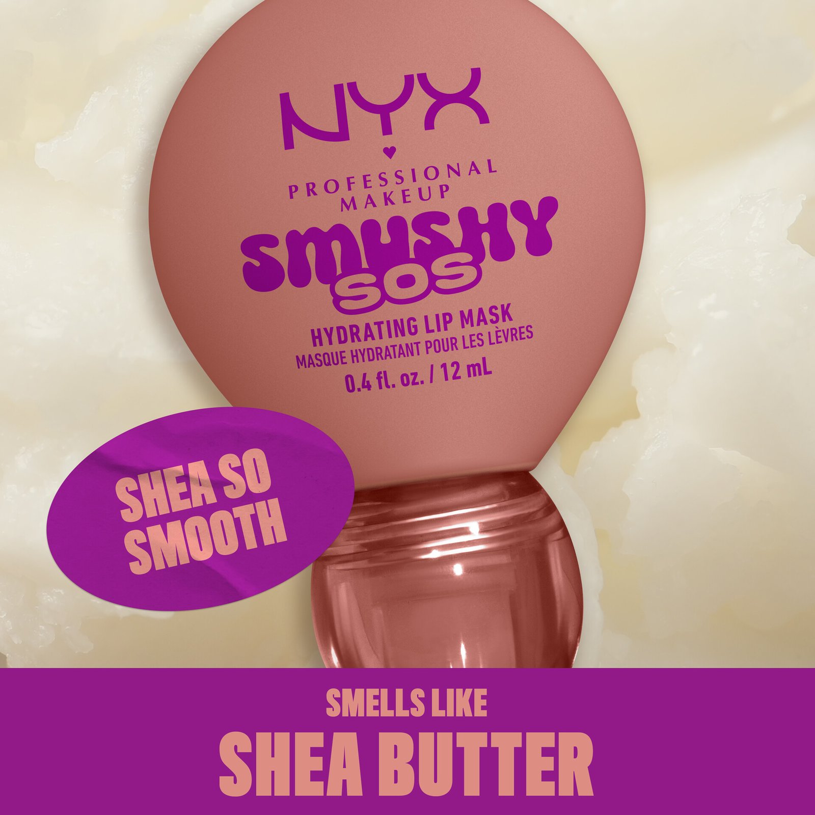 NYX Professional Makeup Smushy SOS Hydrating Läppmask 02 Shea So Smooth 12 ml