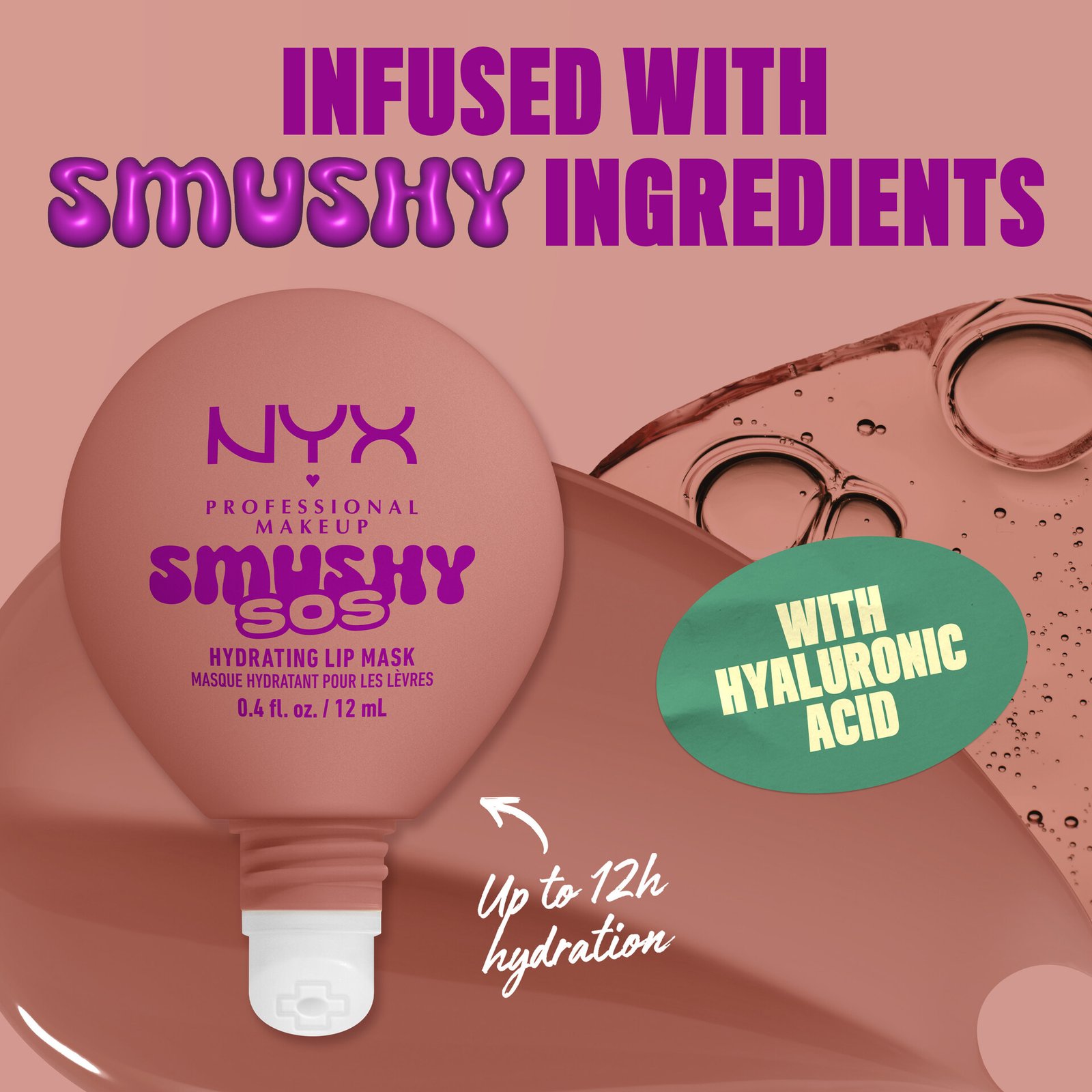 NYX Professional Makeup Smushy SOS Hydrating Läppmask 02 Shea So Smooth 12 ml
