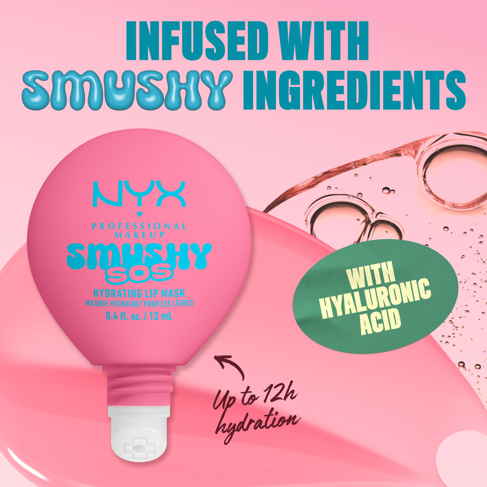 NYX Professional Makeup Smushy SOS Hydrating Läppmask 04 Guava Glaze 12 ml