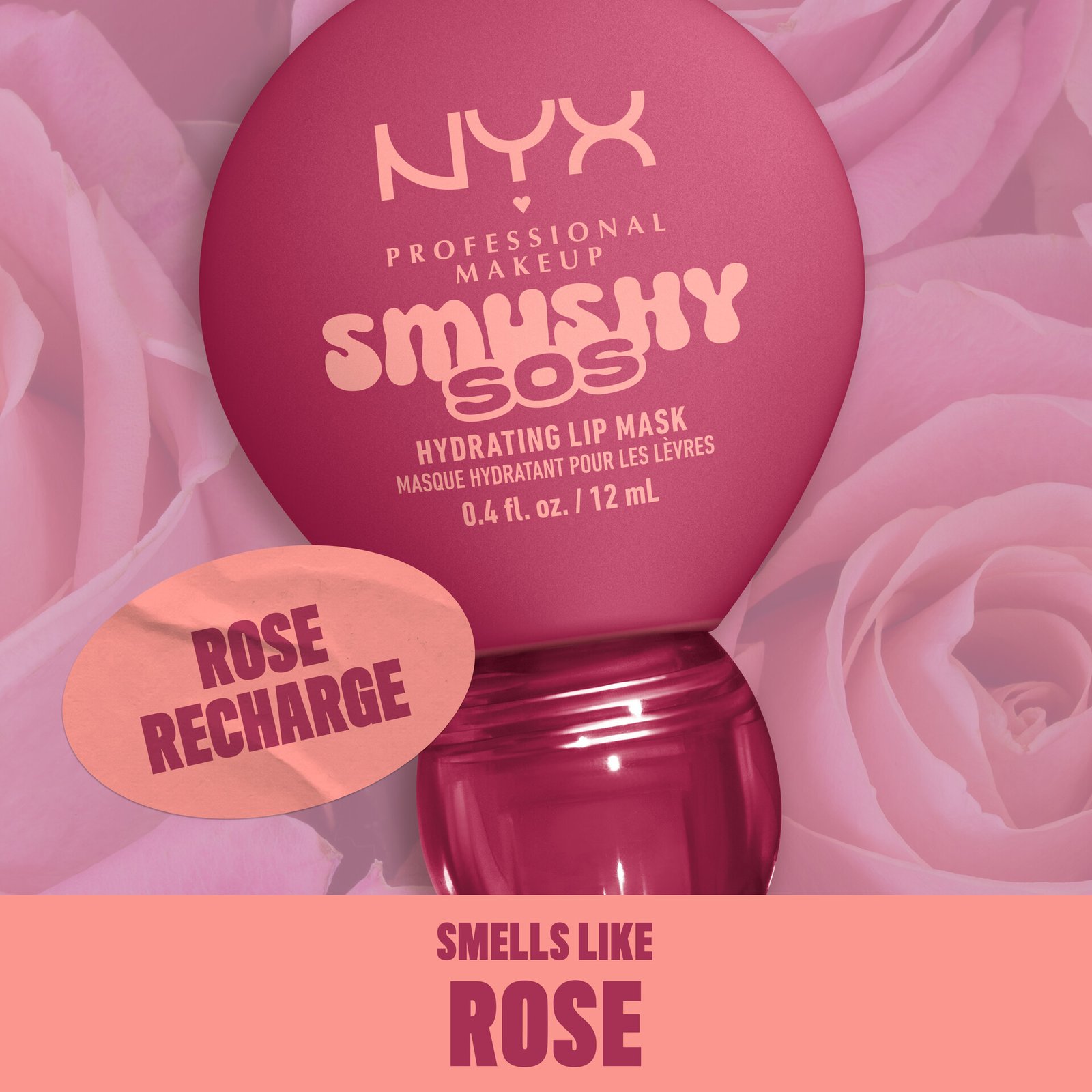 NYX Professional Makeup Smushy SOS Hydrating Läppmask 06 Rose Recharge 12 ml