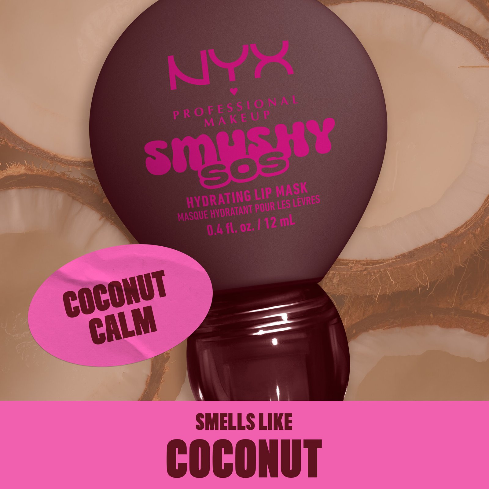 NYX Professional Makeup Smushy SOS Hydrating Läppmask 08 Coconut Calm 12 ml