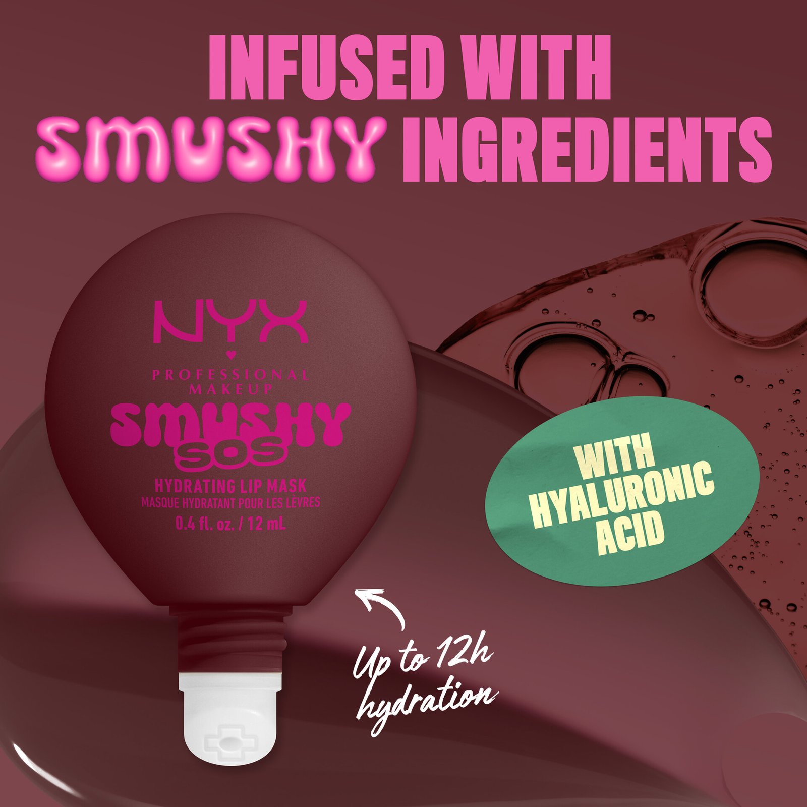 NYX Professional Makeup Smushy SOS Hydrating Läppmask 08 Coconut Calm 12 ml
