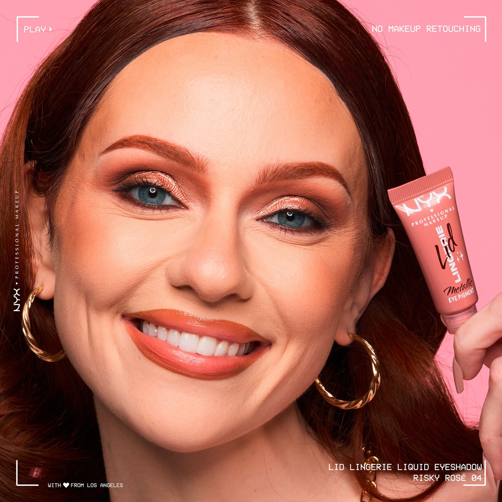 NYX Professional Makeup Lid Lingerie flytande ögonskugga 04 Risky Rosé 6 ml