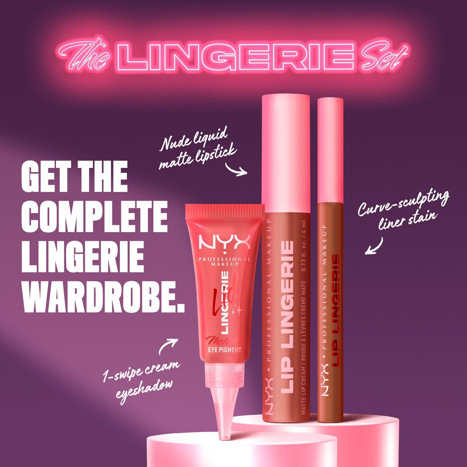 NYX Professional Makeup Lid Lingerie flytande ögonskugga 05 Gold String 6 ml