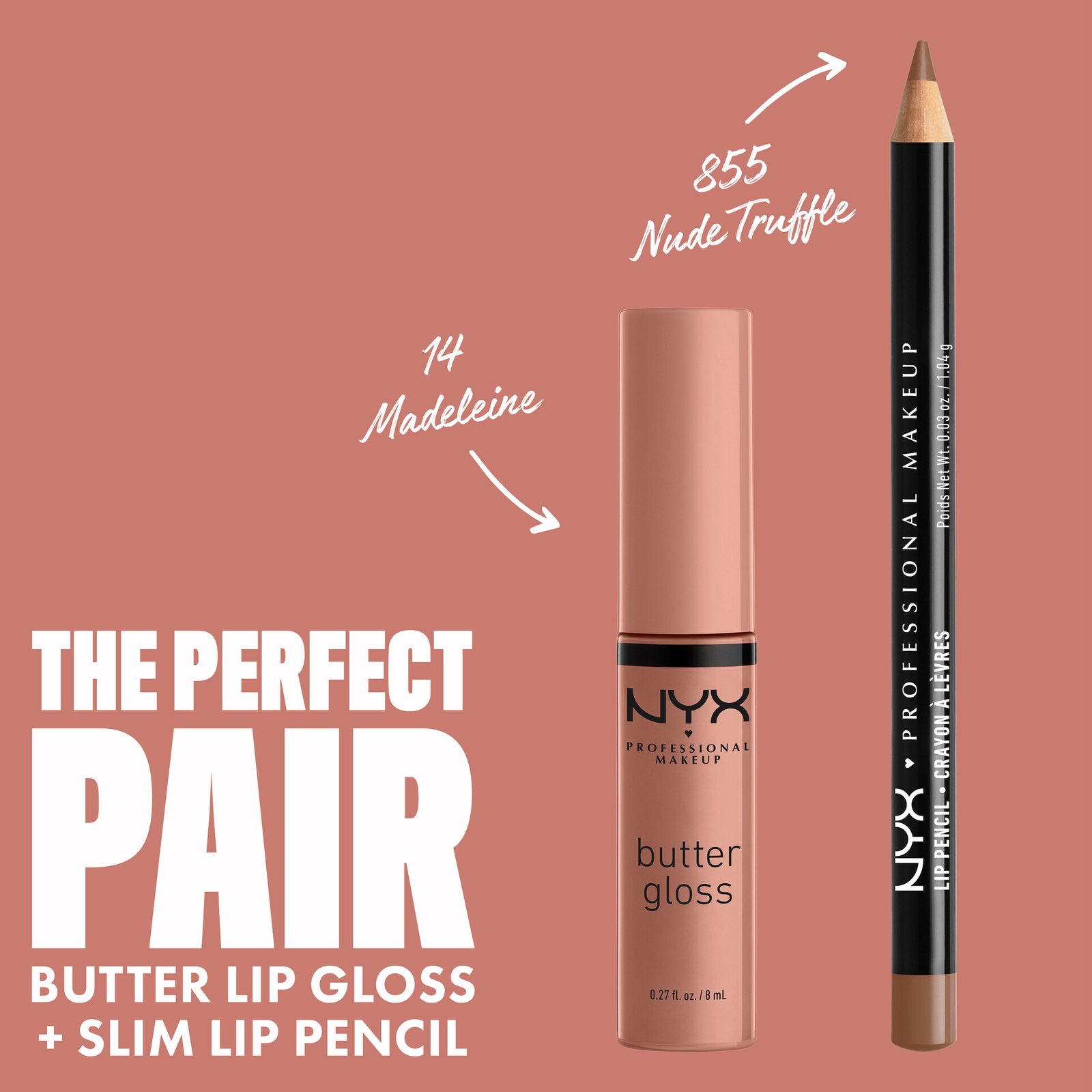 NYX Professional Makeup Butter Lip Gloss 14 Madeleine 8 ml