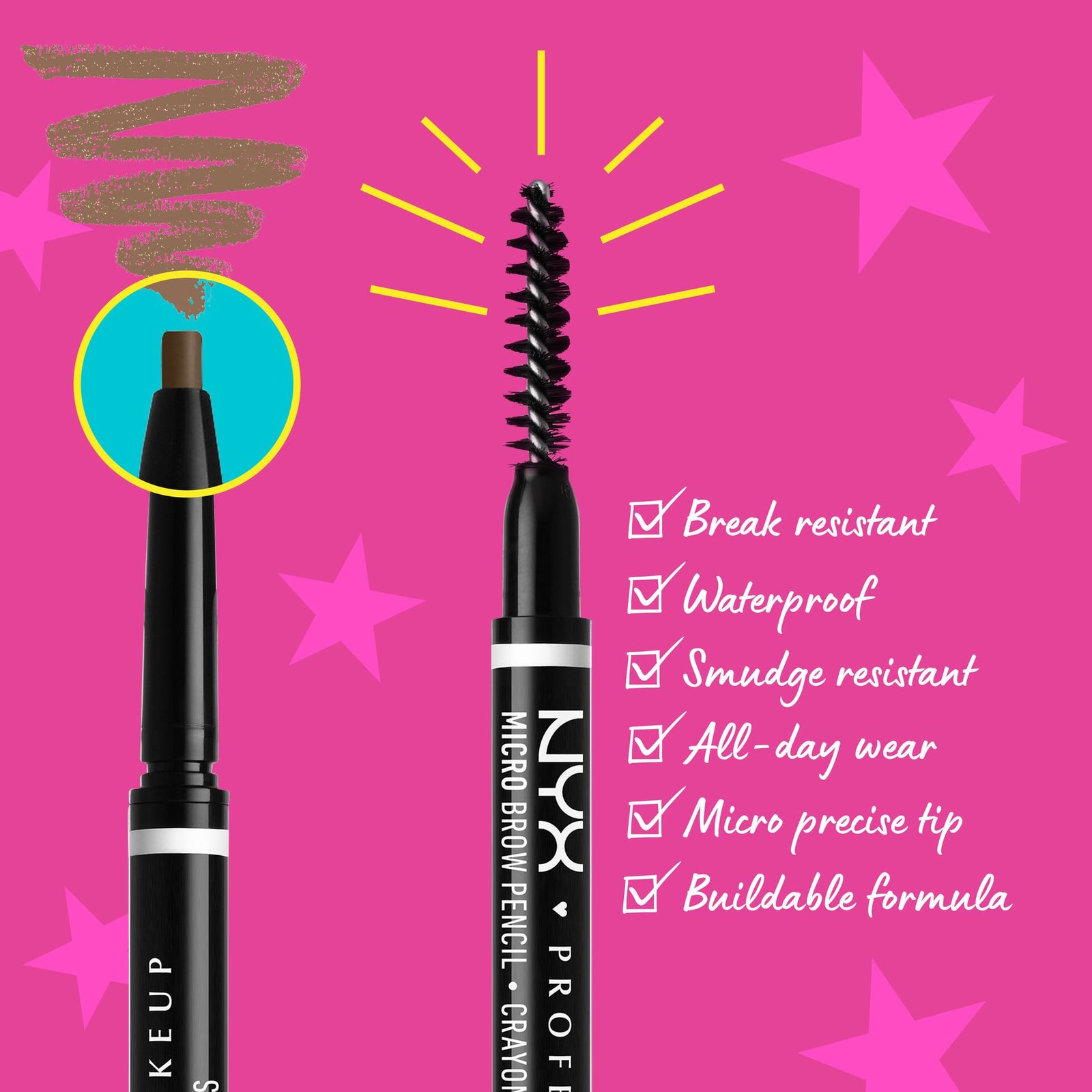 NYX Professional Makeup Micro Brow Pencil 6 Brunette 1 st
