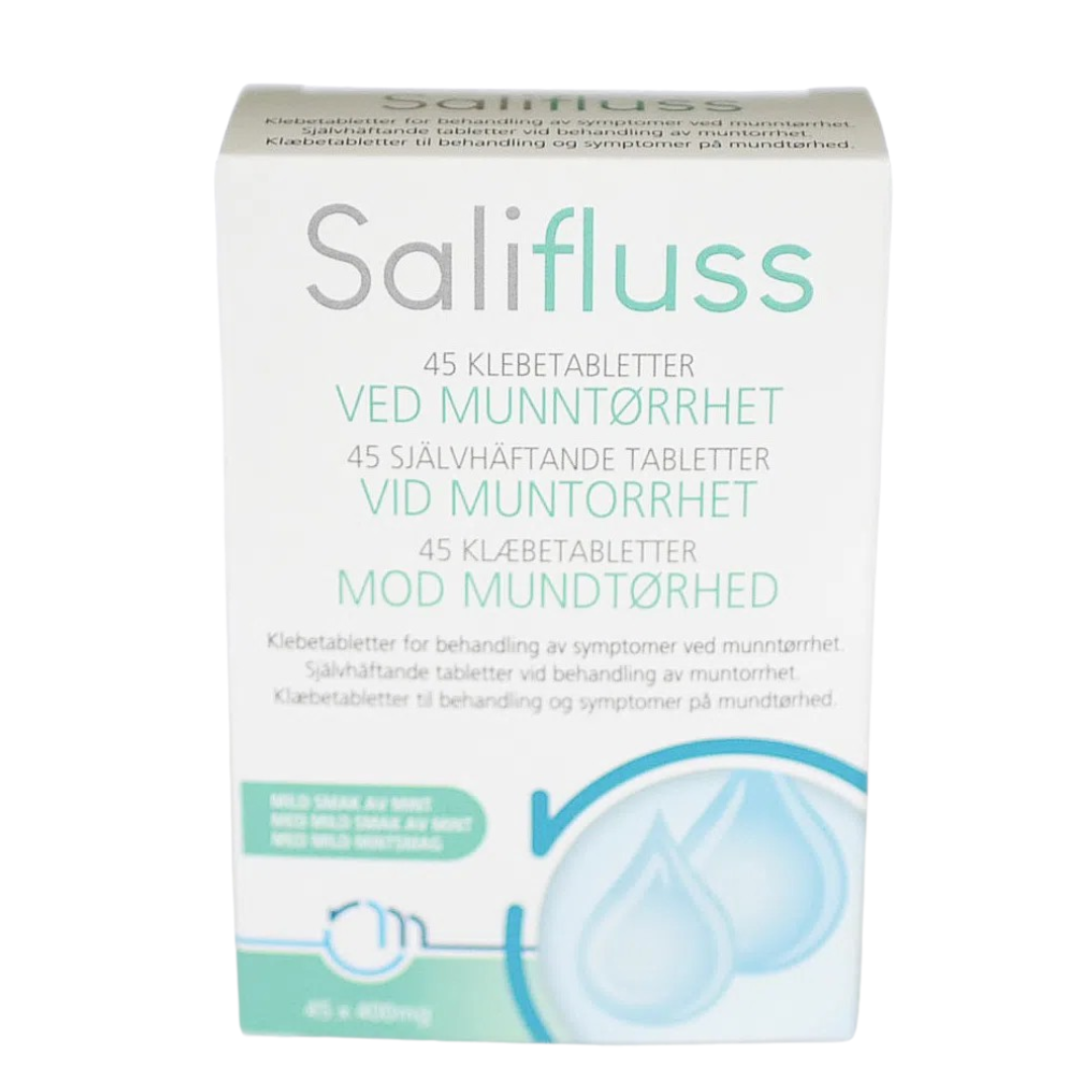 Salifluss Självhäftande Tabletter Vid Muntorrhet Mint