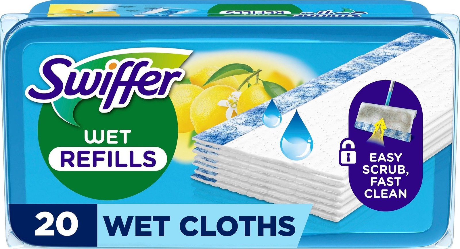 Swiffer Sweeper Fuktiga Refilldukar Citrus 20 st