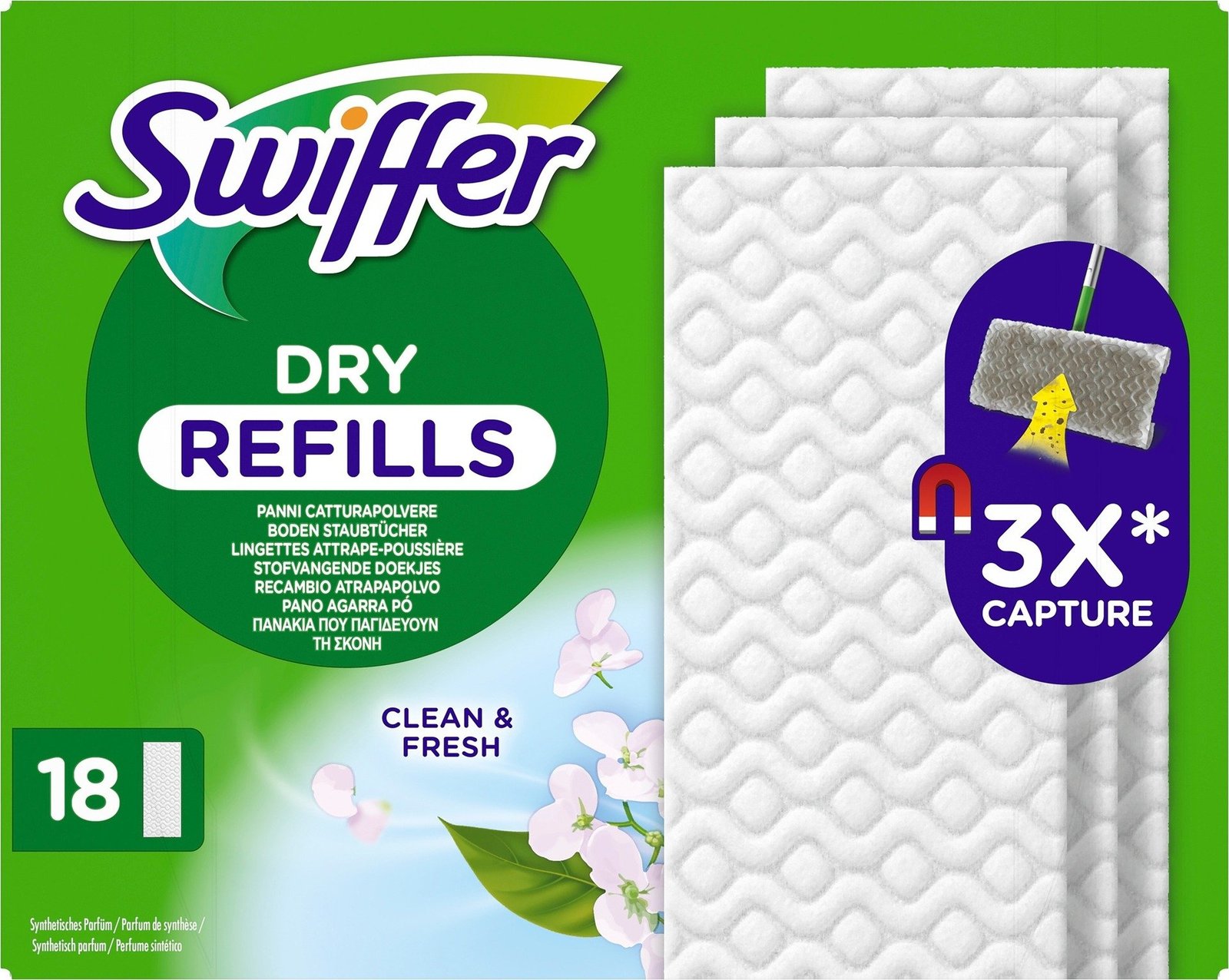 Swiffer Dry Torra rengöringsdukar för golv, 20 st