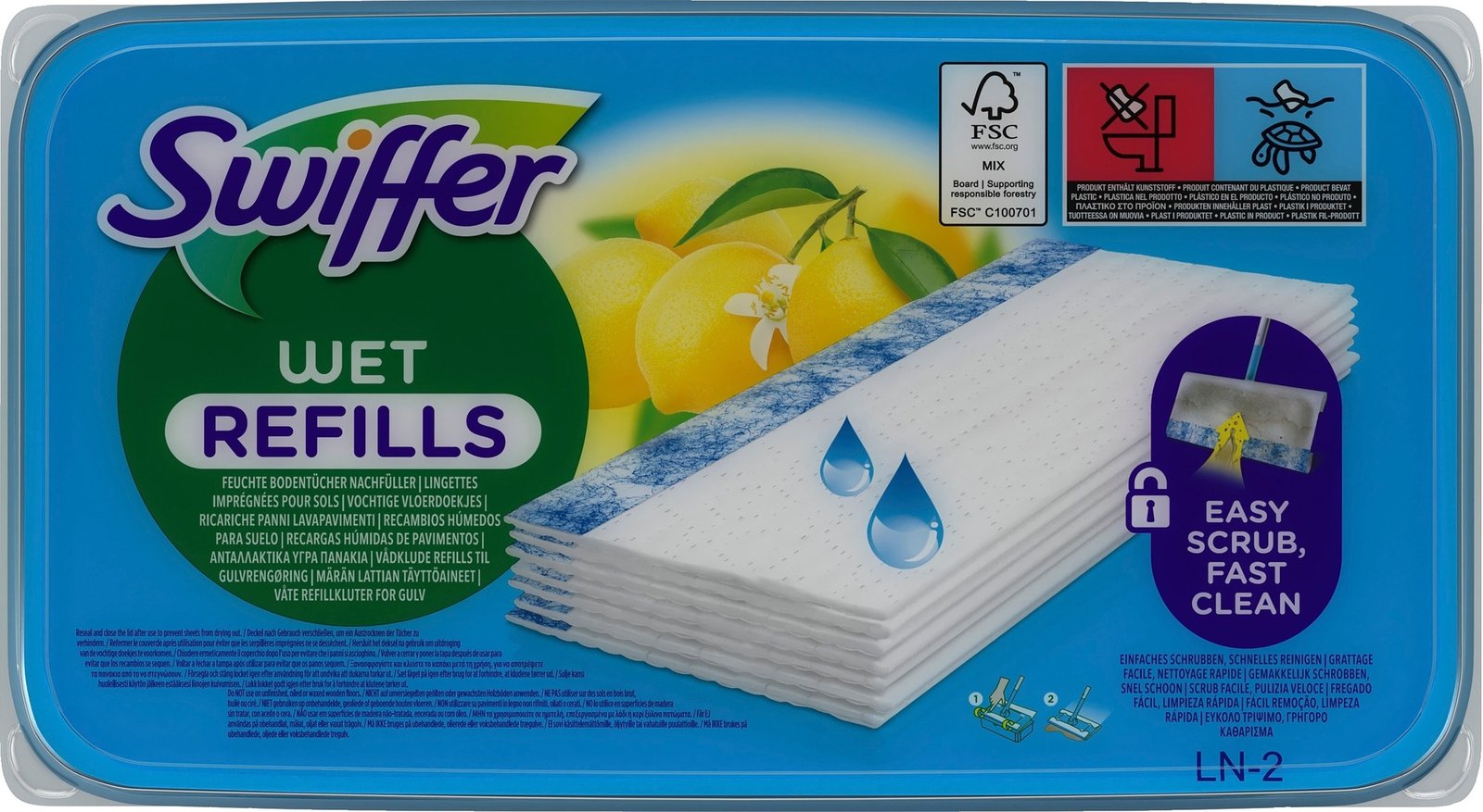 Swiffer Sweeper Fuktiga Refilldukar Citrus 10 st