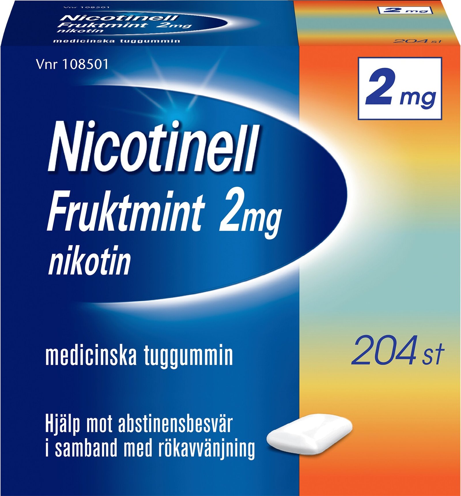 Nicotinell Fruktmint 2 mg Nikotin Medicinska tugummin 204 st