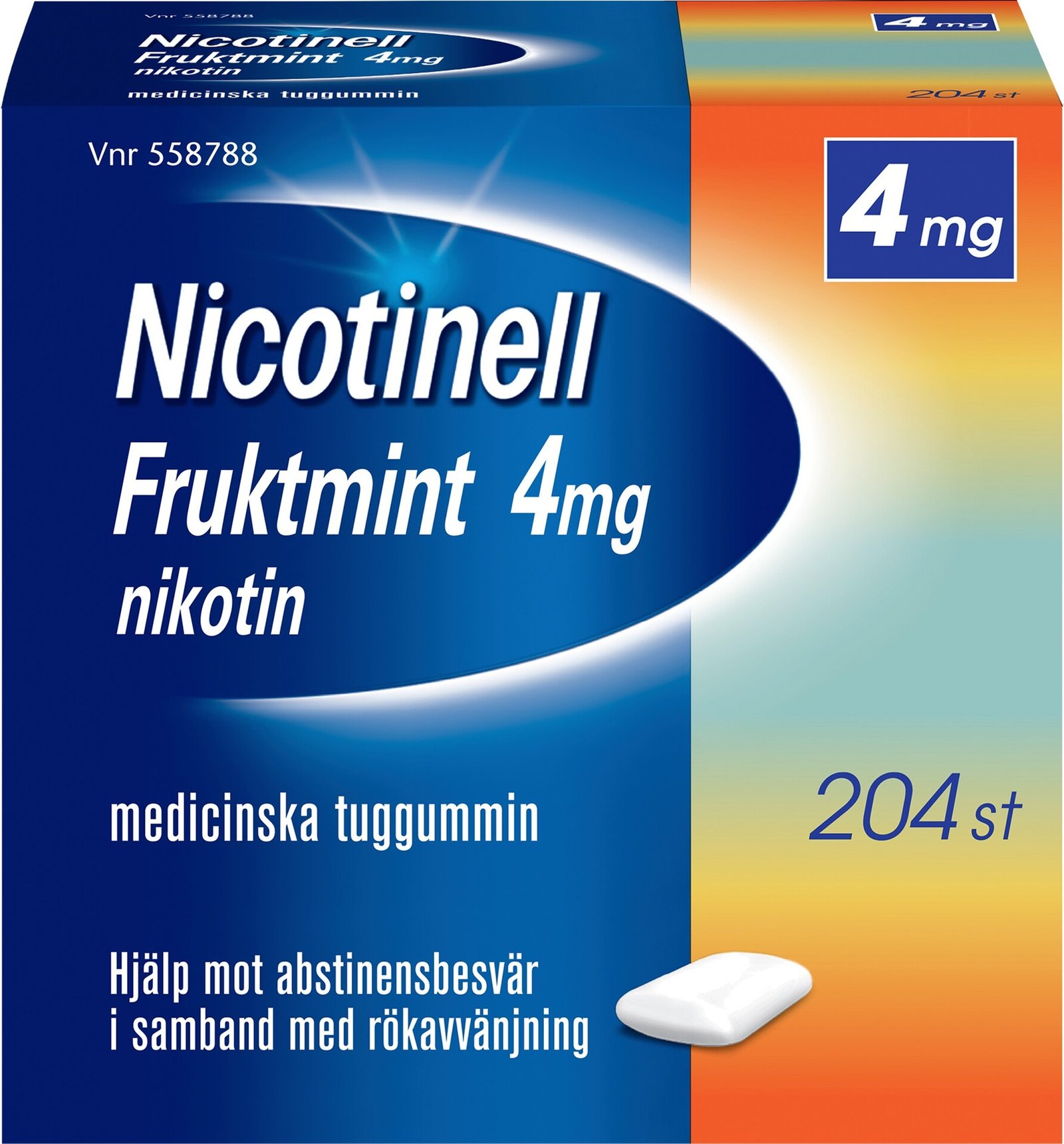 Nicotinell Fruktmint 4 mg Nikotin Medicinska tuggumin 204 st