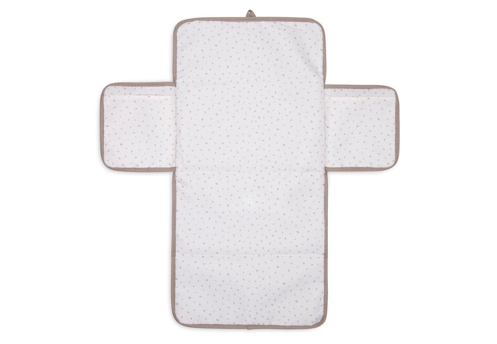 Jollein Skötbäddsunderlägg M Förvaringsfickor Cloudy Rib Milky Coffee